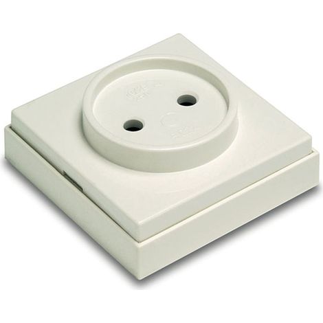 Casquillo de superficie Famatel 5024-B blanco 10A 250V (1/2)