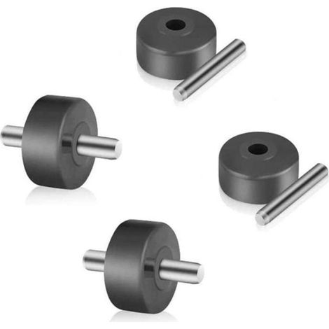 4x Roues de brosse sol,Plastique gris,Résistant à l'usure,Silencieux,Pour aspirateur NV350 NV352 NV500 (1/4)