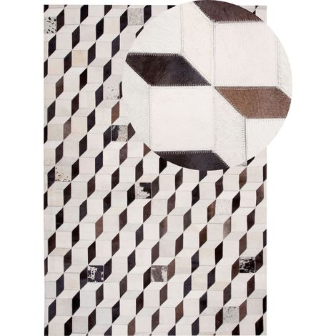 Rug ALPKOY White 140 x 200 cm Leather (1/5)