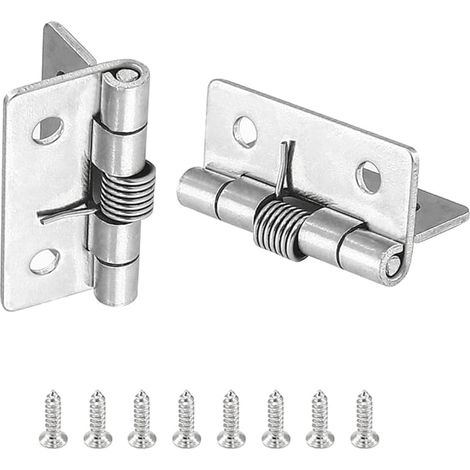 2 cerniere a molla autochiudenti, 5 cm (2 x 2 pollici), molle in acciaio inox 304 (1/4)