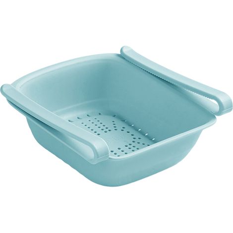 Kühlschrank-Schubladen-Organizer, Küchenaufbewahrungskorb, PP-Aufbewahrungsbox für Zuhause, blau