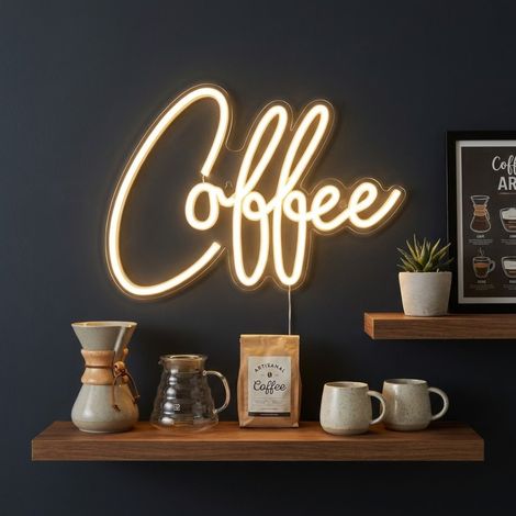 Coffee Wall Hanging Neon Sign (1/2)
