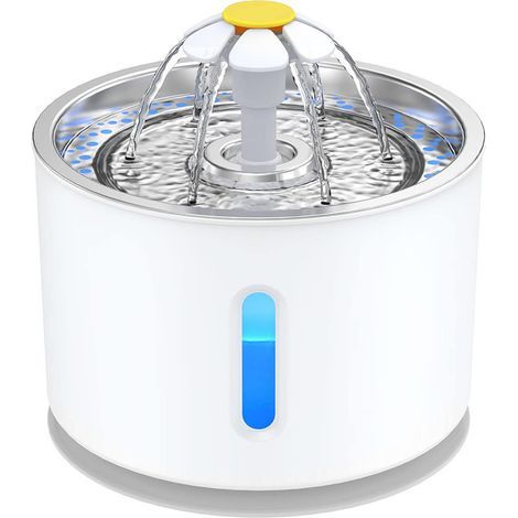 Small Animal Water Dispenser – 2.4 Litre Quiet Stainless Steel Dispenser – Triple Filtration with Activated Carbon (1/5)