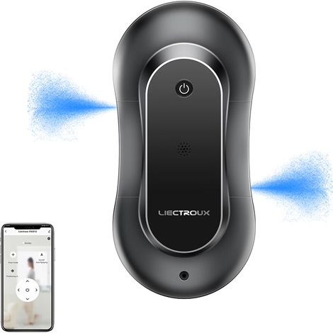 Liectroux YW810 Robot Limpiacristales, Control APP, Doble Pulverización de Agua, Ruta AI, Protección Contra Caídas, Motor Sin Escobillas, 5 AÑOS DE GARANTÍA