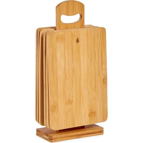 SAN IGNACIO  Set 6 tablas bambu con soporte colección KINVARA (1/3)