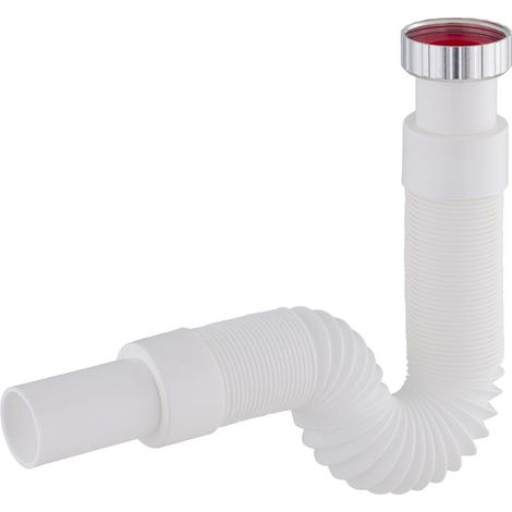 – Flexible de vidange lavabo modulable extensible 350 à 800 mm – Ø32 – Écrou libre F33x42 – Pour espaces confinés (1/2)