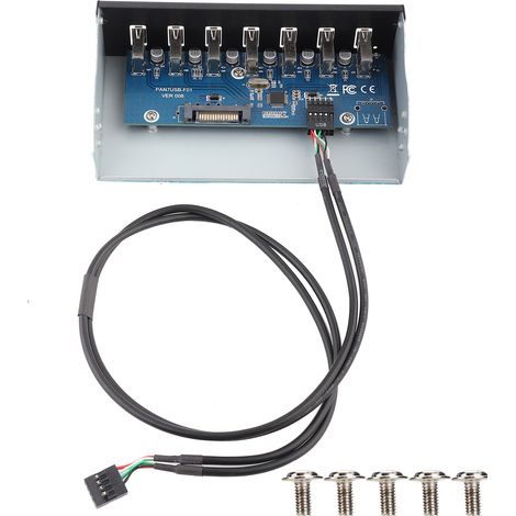 Boîtier Hub USB 7 Ports USB 2.0 Transmission Données Rapide Panneau de Contrôle USB (1/5)
