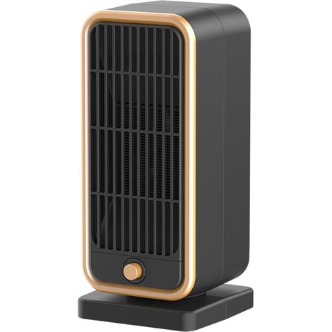 Chauffage d'appoint portable pour bureau, 500 W, chauffage céramique pour une montée en température rapide dans les chambres et les espaces de travail, équipé d'une oscillation à 90° et de dispositifs