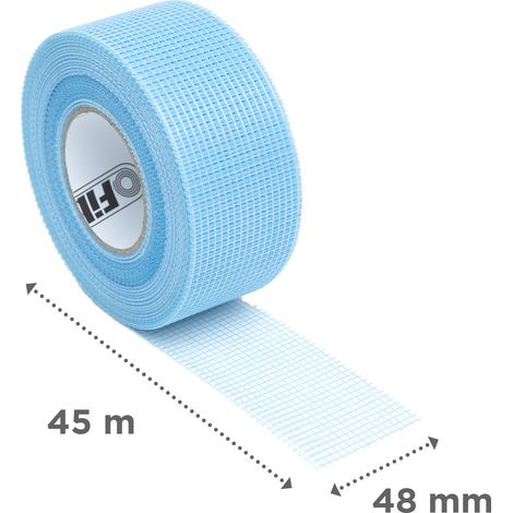Adfors – Bande à joint autocollante en fibre de verre 48 mm x 45 m – Application facile pour plafonds – Réduction de la pénibilité – Fabrication européenne