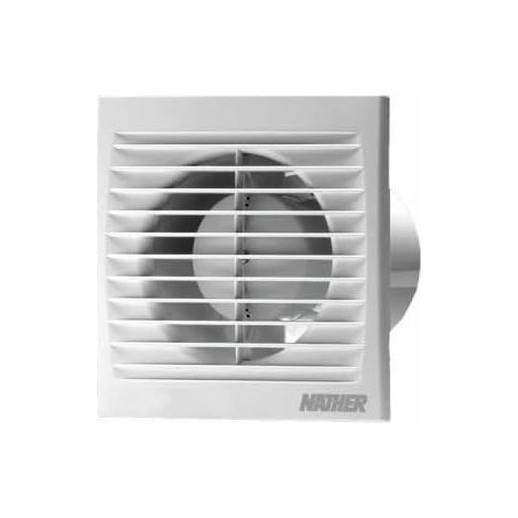 Wall-mounted aerator Ø100mm, low noise 26dBA, flow rate 78m³/h, non-return valve, for bathroom (1/3)