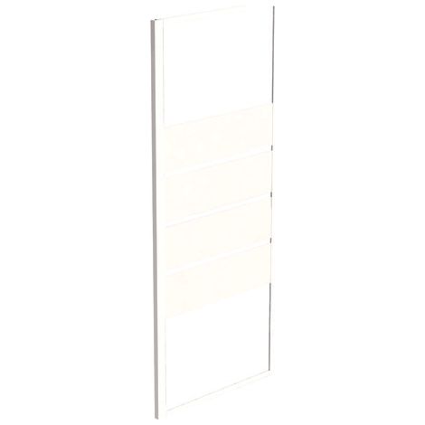 ONDEE - Mampara de baño SHIVA, Mampara de baño fija. 80x190x0,5cm - vidrio templado - acabado blanco (1/5)