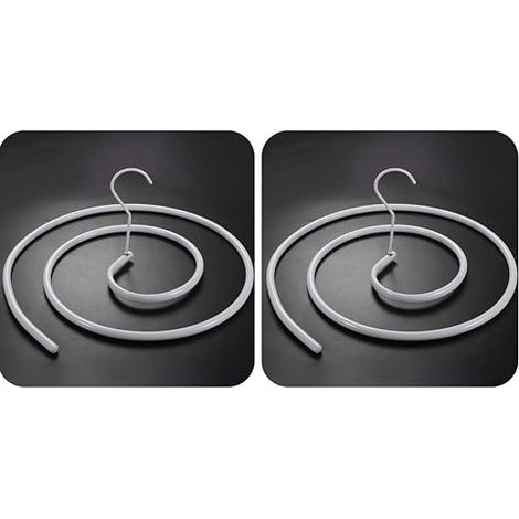 BRAVIX Lot de 2 cintres en forme de spirale pour couvertures, couettes séchées au soleil, draps de lit, matelas (rond) (1/5)