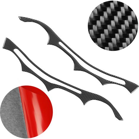 Paire de caches antibrouillards en fibre de carbone pour phares BMW Série 5 E60 (2004-2011), garnitures décoratives pour paupières de projecteurs, kit de 2 pièces. (1/5)