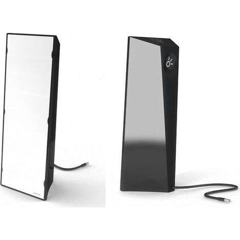 DAYVIA Slimstyle black03- Lámpara de fototerapia - Intensidad y color de la luz ajustables, sin UV - 3 posiciones de uso (1/4)