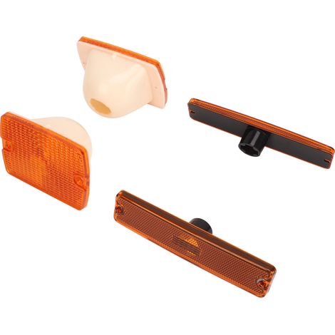 4-teiliges Set Seitenmarkierungs- und Blinkergehäuse 56001378, Ersatz für Jeep Wrangler YJ, gelb (1/5)
