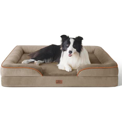 Hundebett Orthopädisches 89x63 L 89 x B 63 x H 17 cm Haselnussbraun (1/5)
