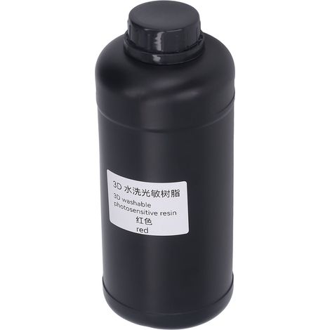 3D-Druckerharz 1000 ml Hochfestes, lichthärtendes, wasserlösliches Photopolymerharz, universell für LCD und DLP, rot (1/5)