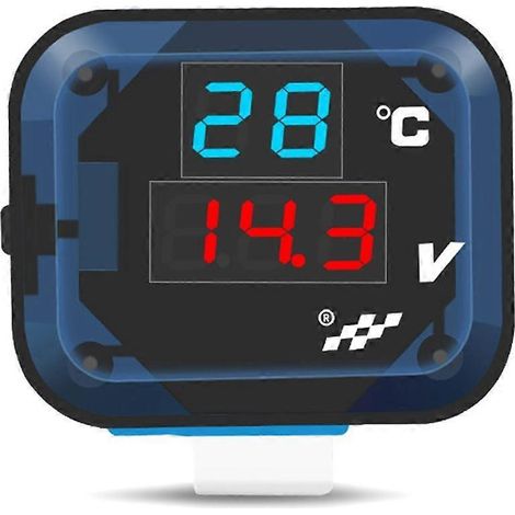 Testeur de température et de tension avec port de charge, étanche, accessoires pour moto (1/5)