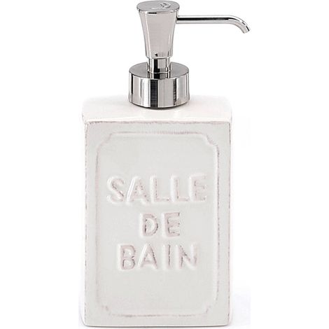Dosasapone con erogatore in plastica d'appoggio in ceramica VV80 Gedy serie VIVIENNE Bianco