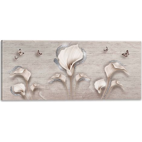 Lupia - Quadro su tela BRILLANT con Glitter 52x122 cm CALLE SHABBY SILVER (1/4)