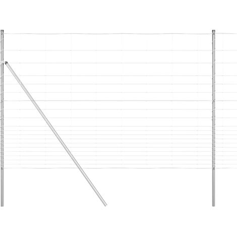 Maison Exclusive - Zaunpfosten Galvanisiert 25 x 1,6 m Stahl