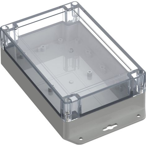 TRU COMPONENTS  TC-10860900 Flansch-Gehäuse 179.90 x 119.90 x 60.20  ABS-PC  Lichtgrau 1 St.