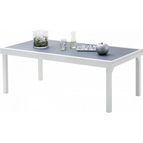 Table de jardin Modulo T 8/12 Full Verre Blanc  Wilsa Garden (1/5)