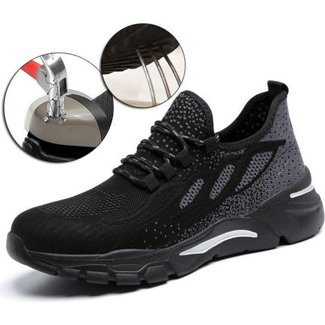 Chaussures de sécurité pour hommes, chaussures de travail légères pour femmes, chaussures de sport, chaussures de travail EU 39 (1/4)