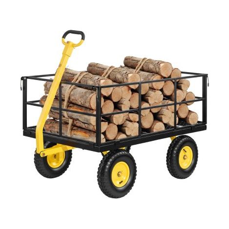 Chariot Jardin Acier 635 kg Chariot Transport Robuste Jaune et Noir (1/3)