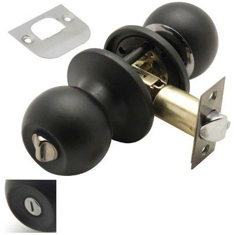 Bouton de porte Wolfpack avec condensation noire pour salles de bain