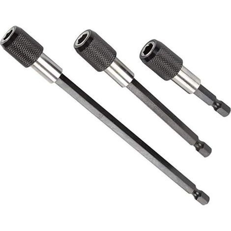 Lot de 3 Embouts de Tournevis Magnétiques à tige Hexagonale 60 mm 100 mm 150 mm pour vis, écrous et tout foret et tournevis à main (1/4)