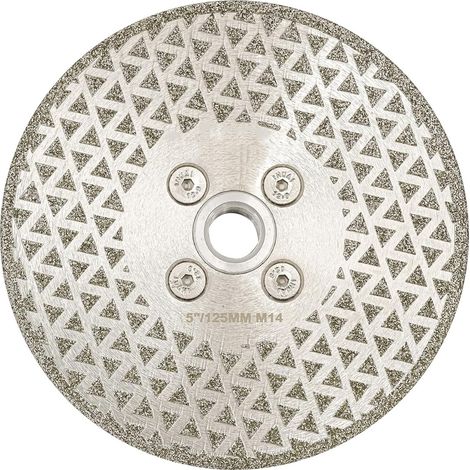 125-mm-Diamanttrennscheibe (galvanisiert) – zum Schneiden und Schleifen von Granit, Marmor, Keramik, Porzellanfliesen, Quarz, M14-Gewinde (1/5)