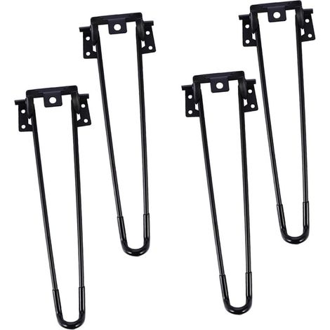 Vier 42 cm lange, klappbare Tischbeine – stabile Haarnadelbeine, geeignet für Couchtische, einfach zu montieren. (1/5)