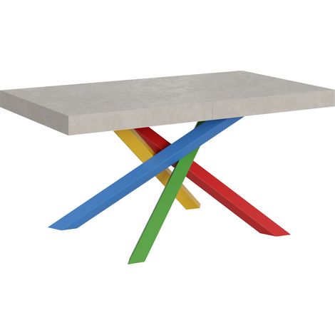 Tavolo allungabile 160/420x90 cm Volantis cashmere gambe multicolore 4/B (1/5)