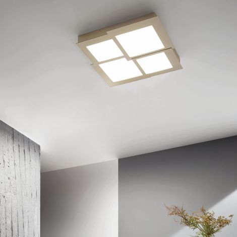 Plafoniera Led in metallo Oro e diffusore in acrilico PASSPARTOU 57x57 cm (1/3)