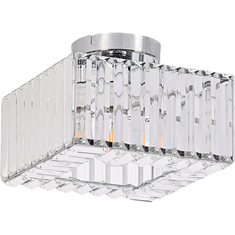 Plafoniera glamour Vetro quadrata vetro/cromo E27 15W Prestige (1/5)