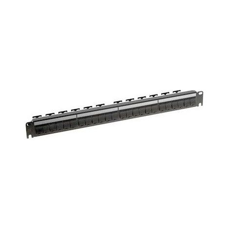 Nexans N521661BK Fixed panel 24P snap-in empty black
