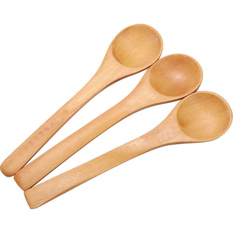 30 Mini-Löffel aus Naturholz für Kinder, Küchenhelfer zum Würzen und Verfeinern der Küche (1/5)