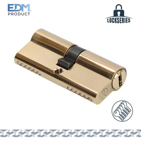 Messingzylinder 70 mm (35 + 35 mm) langer Nocken R15 mit 5 Sicherheitsschlüsseln inklusive EDM