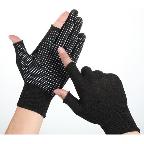 Paires de gants sans doigts - Gants de travail pour hommes et femmes - Compatibles avec les écrans tactiles - Résistants et antidérapants - Travaux de construction (1/5)