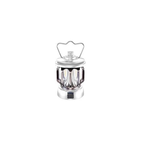 Lanterna retrò ricaricabile a LED in metallo, lampada da tavolo sospesa per uso interno, esterno e campeggio (1 pezzo) - Bianco - Crezuo
