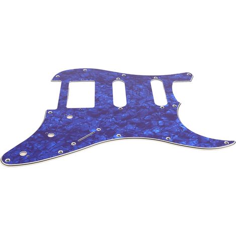 Plaque de protection PVC anti-rayures pour guitare électrique, modèle GSSH63, couleur bleu nacré, accessoire de protection. (1/5)