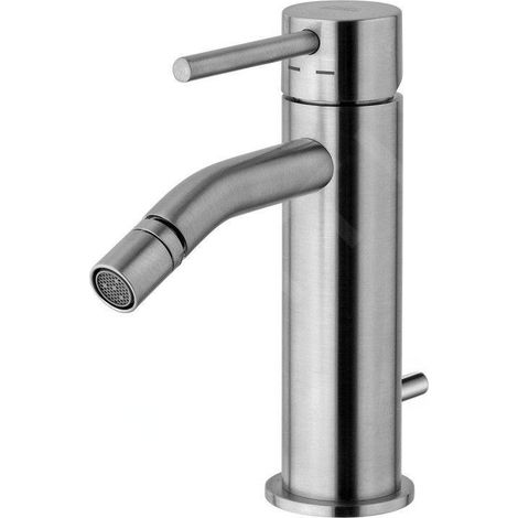 Mitigeur bidet avec vidage automatique 1"1/4G Paffoni Light series LIG135ST  Laiton - Steel looking (1/2)
