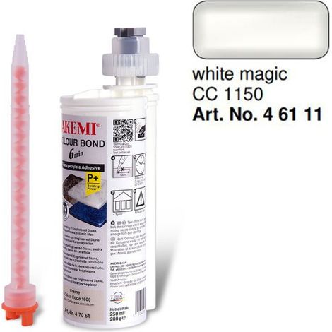Colle précolorée Colour bond P+250ML AKEMI  CC 1160 Blanc magic (1/5)