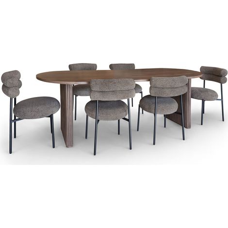 Ensemble table et 6 chaises, GINA (1/5)