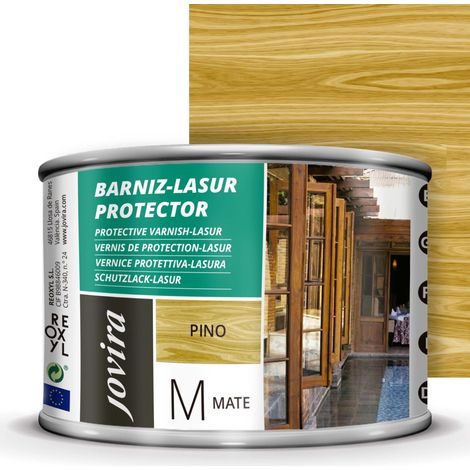 Lasur Vernis Protecteur Mat. Protège, décore et embellit tous les types de bois. 375 Millilitres, Pin (1/5)