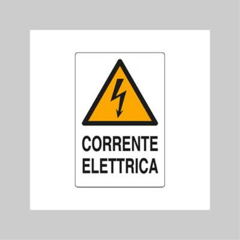 Cartello 'corrente elettrica' 20x30 cm (10 pezzi) (1/2)