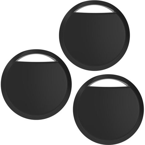 Traceur Bluetooth, localisateur d'animaux, pour bagages, clés, portefeuille, compatible avec Google Find My (Android uniquement), noir, 3 paquet (1/5)