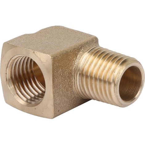 Messing-Rohrverbinder 1/4" NPT 90°-Winkelstück (1/5)