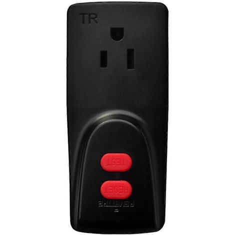 15A 3-poliger GFCI-Adapter mit Erdung, tragbarer GFCI-Stecker zum Schutz elektrischer Stromkreise (USA). (1/5)